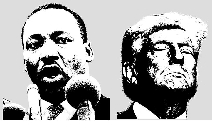 Martin Luther King Jr. and trump.