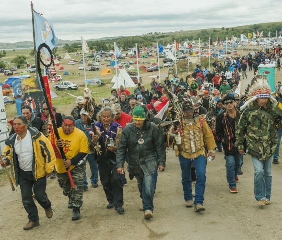 Dakota Nation protests pipeline.