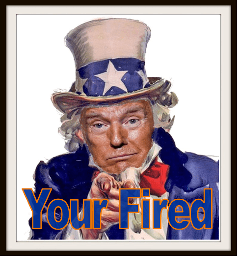 President Trump fires his staff.