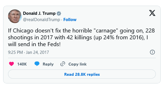 Donald Trump complains about Chicago.