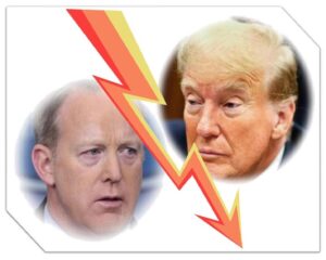 Disagreements between the president Trump and his press secretary