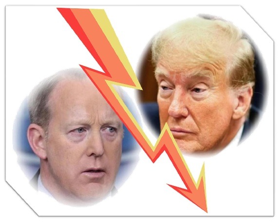 Disagreements between the president Trump and his press secretary